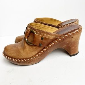 FRYE vintage Charlotte western clog heels sz. 9.5